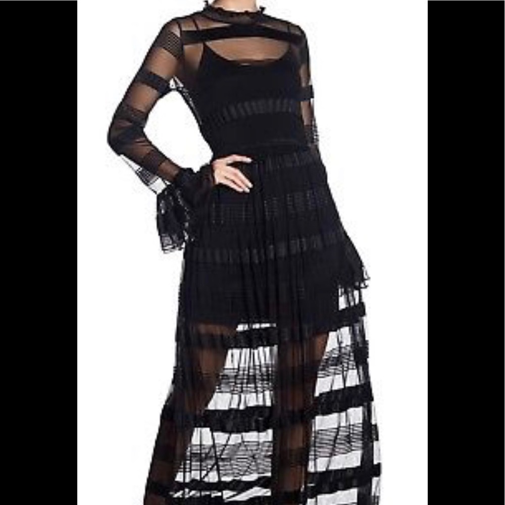 GRACIA Gorgeous Black Sheer Maxi Dress